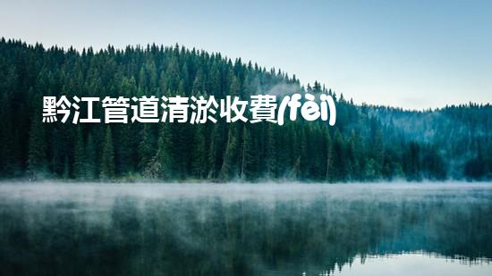 黔江管道清淤收費(fèi)標(biāo)準(zhǔn)曝光！你知道一次清淤要花多少錢嗎？ - 副本